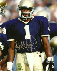 DERRICK MAYES SIGNED 8X10 NOTRE DAME PHOTO #1