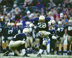 CRAIG HENTRICH SIGNED 8X10 NOTRE DAME PHOTO #1