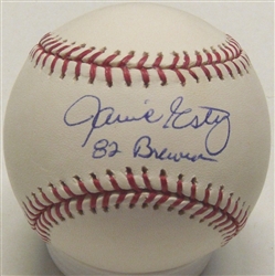 JAMIE EASTERLY SIGNED MLB BASEBALL W/ '82 BREWERS