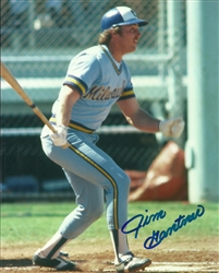 JIM GANTNER SIGNED 8X10 BREWERS PHOTO #5