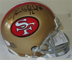 JIM PLUNKETT SIGNED SF 49ers MINI HELMET - JSA