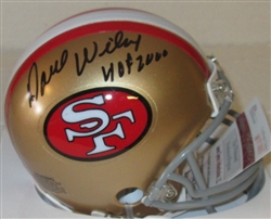 DAVE WILCOX SIGNED SF 49ers MINI HELMET - JSA