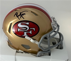 RONNIE LOTT SIGNED SF 49ERS SPEED MINI HELMET - BAS