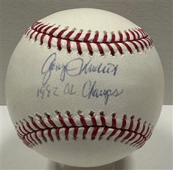 GEORGE DOC MEDICH SIGNED OFFICIAL MLB BASEBALL W/ 82 AL CHAMPS - BREWERS