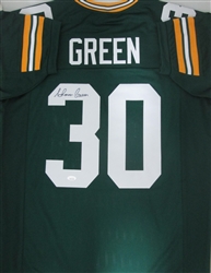 AHMAN GREEN SIGNED CUSTOM REPLICA PACKERS GREEN JERSEY - JSA