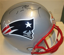 TOM BRADY SIGNED FULL SIZE REPLICA PATRIOTS HELMET