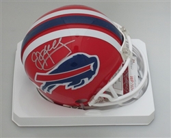 JIM KELLY SIGNED BILLS MINI HELMET - JSA