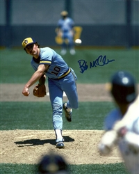 BOB McCLURE SIGNED 8X10 BREWERS PHOTO #2