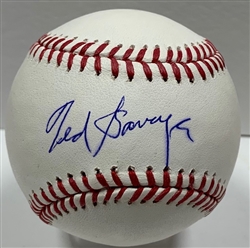 TED SAVAGE SIGNED OFFICIAL MLB BASEBALL - BREWERS