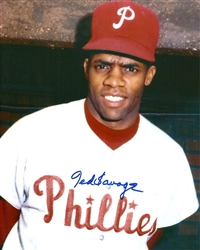 TED SAVAGE SIGNED 8X10 PHILLIES PHOTO #2