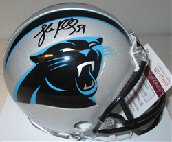 LUKE KUECHLY SIGNED CAROLINA PANTHERS MINI HELMET - JSA