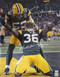 CLAY MATTHEWS & NICK COLLINS DUAL SIGNED 16X20 PACKERS PHOTO - JSA