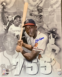 HENRY HANK AARON SIGNED 16X20 BRAVES PHOTO #2 - JSA