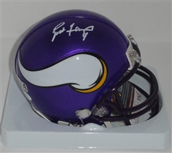 BRETT FAVRE SIGNED MINNESOTA VIKINGS MINI HELMET - JSA