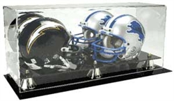 DELUXE ACRYLIC DOUBLE MINI HELMET DISPLAY CASE