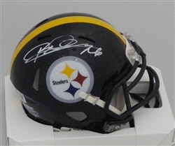 ROD WOODSON SIGNED STEELERS SPEED MINI HELMET - BAS