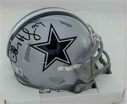 CHARLES HALEY SIGNED COWBOYS SPEED MINI HELMET - BAS