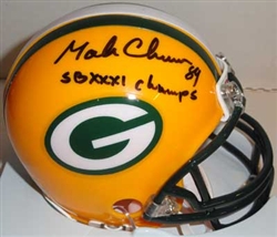 MARK CHMURA SIGNED PACKERS MINI HELMET w/ SB CHAMPS