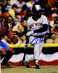 CECIL COOPER SIGNED 8X10 BREWERS PHOTO #2