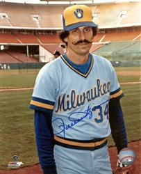 ROLLIE FINGERS SIGNED 8X10 BREWERS PHOTO #2