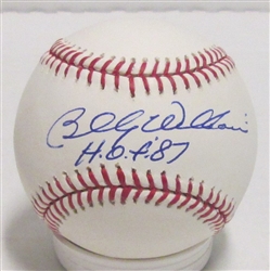 BILLY WILLIAMS SIGNED OFFICIAL MLB BASEBALL W/ HOF '87 - JSA