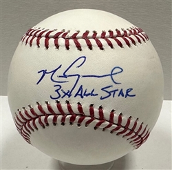 MARK GRACE SIGNED OFFICIAL MLB BASEBALL W/ 3 X ALL STAR - CUBS - JSA