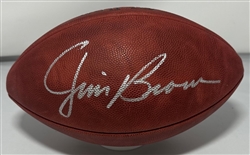 JIM BROWN (d) SIGNED WILSON AUTHENTIC DUKE FOOTBALL - BROWNS - FAN