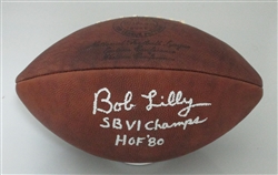 BOB LILLY SIGNED AUTHENTIC 1960'S DUKE FOOTBALL - JSA