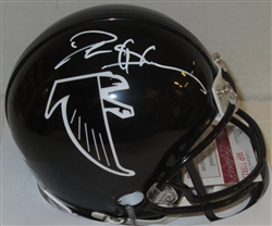 DEION SANDERS SIGNED ATLANTA FALCONS MINI HELMET - JSA