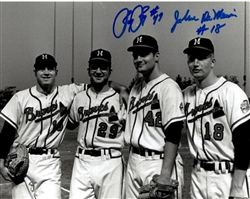 JOEY JAY & JOHN DeMERIT SIGNED 8X10 MILW. BRAVES PHOTO