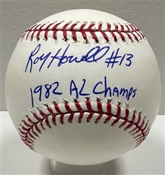 ROY HOWELL SIGNED MLB BASEBALL W/ 1982 AL CHAMPS