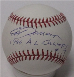 ED ROMERO SIGNED MLB BASEBALL W/ '86 AL CHAMPS