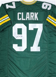 KENNY CLARK SIGNED CUSTOM REPLICA PACKERS GREEN JERSEY - JSA