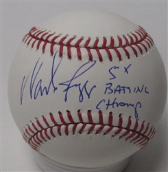 WADE BOGGS SIGNED OFFICIAL MLB BASEBALL W/ 5 X BATTING CHAMP - JSA