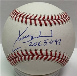 KERRY WOOD SIGNED OFFICIAL MLB BASEBALL W/ 20k 5-6-98 - JSA