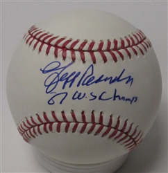 JEFF REARDON SIGNED OFFICIAL MLB BASEBALL W/ '87 WS CHAMPS