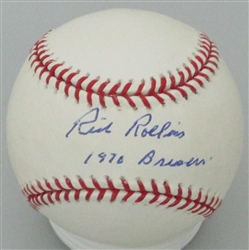 RICH ROLLINS SIGNED OFFICIAL BASEBALL W/ 1970 BREWERS