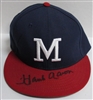 HANK AARON SIGNED NEW ERA 59FIFTY BRAVES HAT CAP - JSA