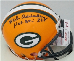 HERB ADDERLEY SIGNED PACKERS MINI HELMET - JSA