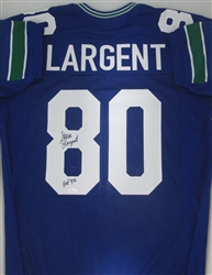 STEVE LARGENT SIGNED CUSTOM SEAHAWKS JERSEY - JSA