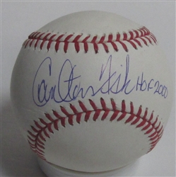 CARLTON FISK SIGNED OFFICIAL MLB BASEBALL W/ HOF - JSA