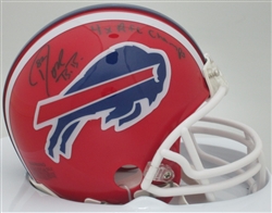 DON BEEBE SIGNED BILLS MINI HELMET W/ 4 X AFC CHAMPS