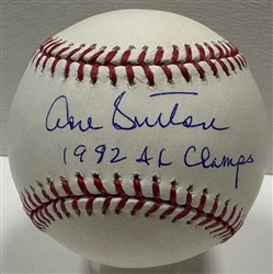 DON SUTTON SIGNED OFFICIAL MLB BASEBALL W/ 1982 AL CHAMP