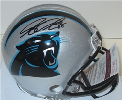 GREG OLSEN SIGNED CAROLINA PANTHERS MINI HELMET - JSA