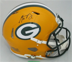 AARON RODGERS SIGNED FULL SIZE PACKERS AUTHENTIC SPEED HELMET - FAN