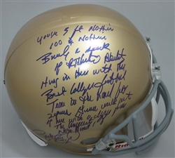 RUDY RUETTIGER SIGNED NOTRE DAME REPLICA HELMET W/ 5 FT NOTHIN SPEECH - JSA