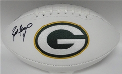 BRETT FAVRE SIGNED WILSON WHITE PANEL PACKERS LOGO FOOTBALL - JSA