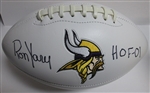 RON YARY SIGNED WILSON VIKINGS LOGO FOOTBALL - JSA