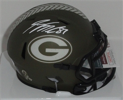 JORDY NELSON SIGNED PACKERS SALUTE TO SERVICE MINI HELMET - JSA