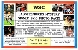 WSC MYSTERY 8x10 BOX PACK - BADGERS/BUCKS EDITION SERIES 1 - SOLD OUT